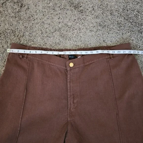 Big Bud Press Western Pants Burnt Terracotta Wide Leg Cotton Pintuck 5XL Petite - Picture 6 of 12